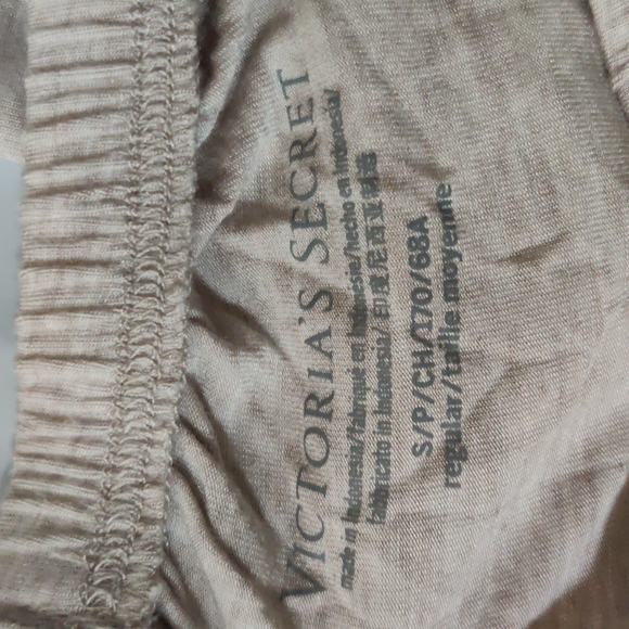 Victoria's Secret pajama set SMALL Beige NWOT - Picture 5 of 7